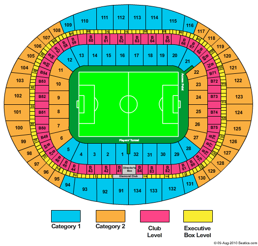 Arsenal vs. Stoke City Tickets 2010-12-18 London, GL, Emirates Stadium